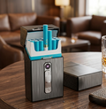 Thin Cigarette Case with USB  Lighter Special Rechargeable
